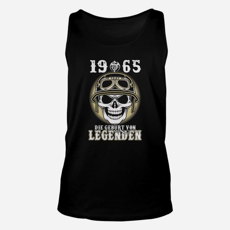 Vintage 1965 Geburt von Legenden Unisex TankTop, Schädel & Motorradhelm Design