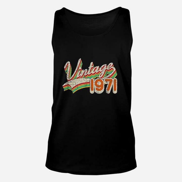 Vintage 1971 For People Born In 1971 Unisex Tank Top