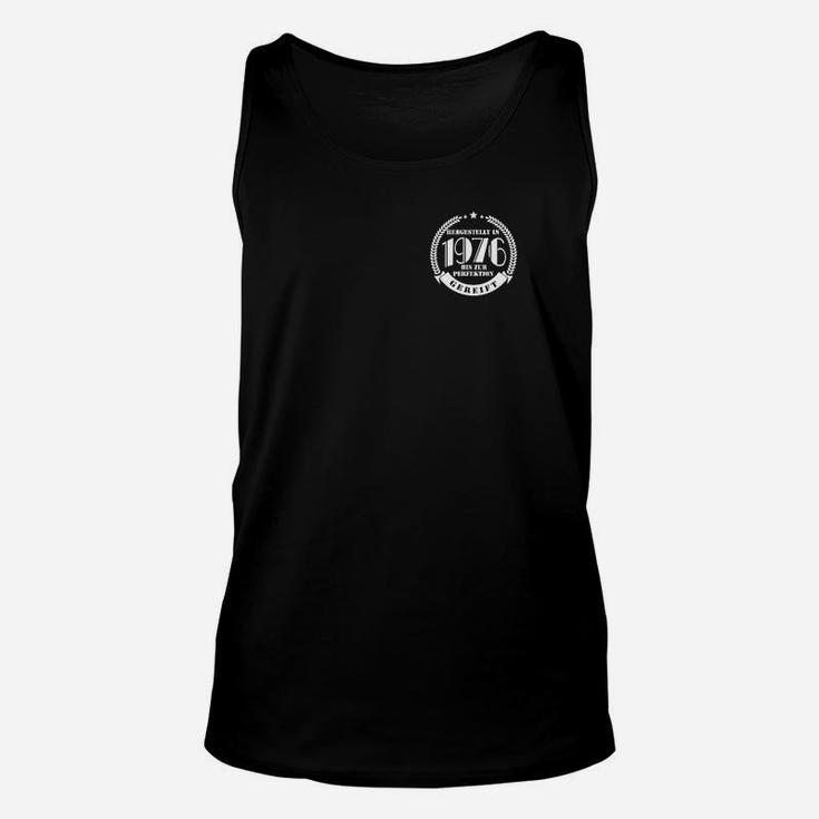 Vintage 1976 Geburtstagsjahr Logo Unisex TankTop Unisex, Retro Design - Schwarz