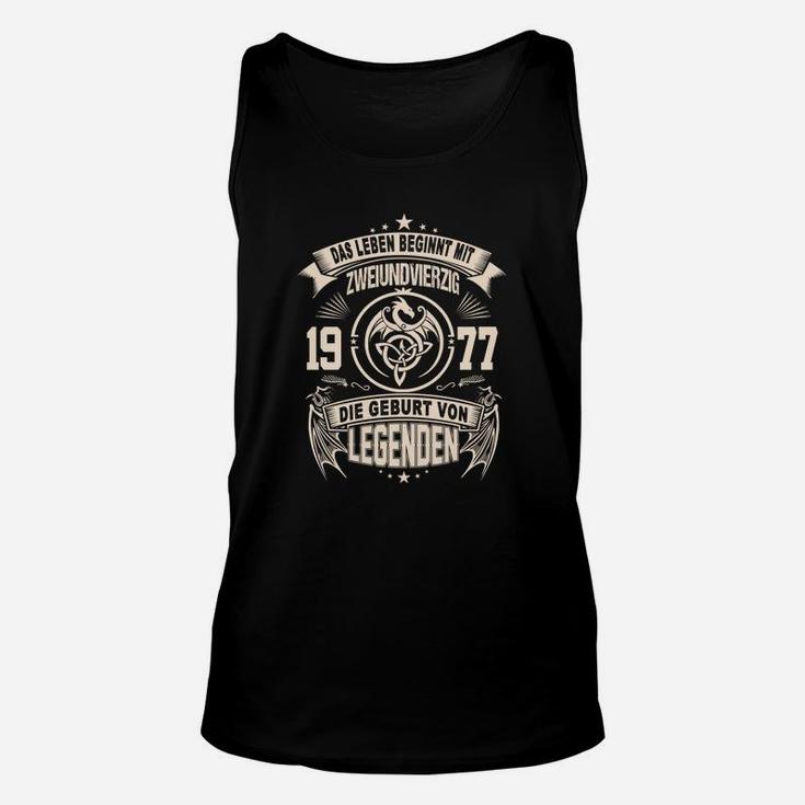 Vintage 1977 Geburtsjahr Legenden Unisex TankTop für Retro Fans