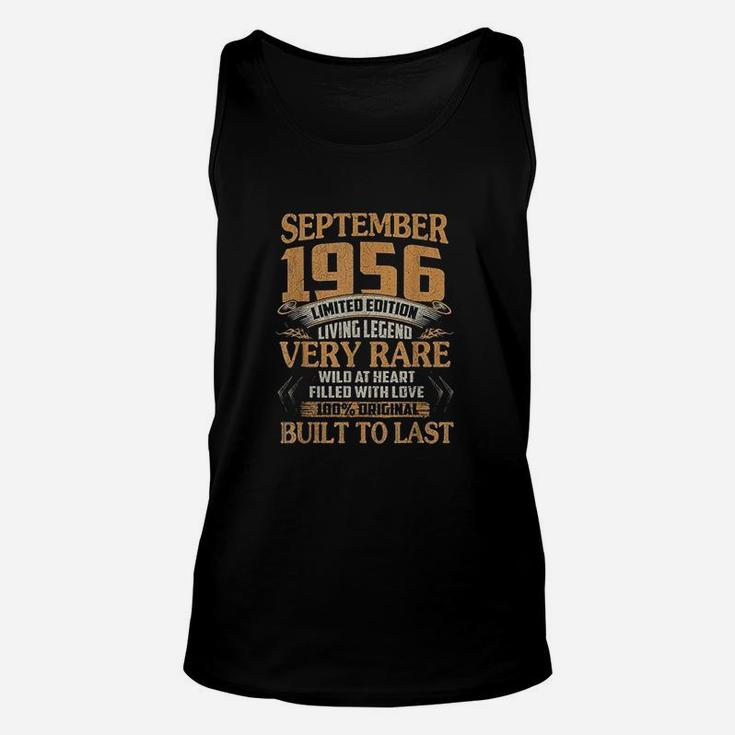 Vintage 66 Years Old September 1956 66th Birthday Gifts  Unisex Tank Top
