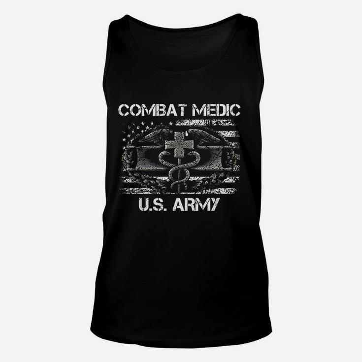 Vintage Army Combat Medic Veteran Gift For Us Army Veteran Unisex Tank Top