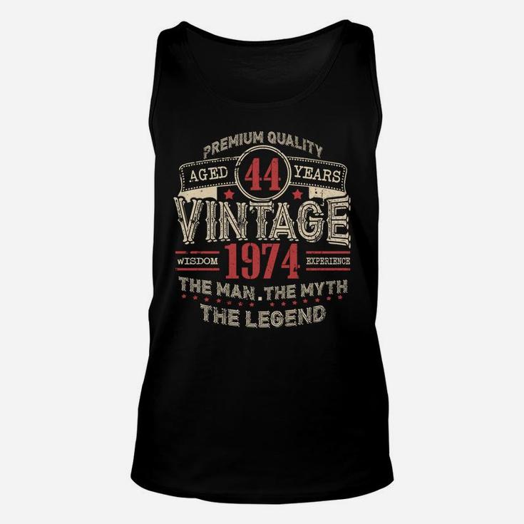 Vintage Awesome Legends Born In 1974 Aged 48th Yrs Years Old Unisex Tank Top