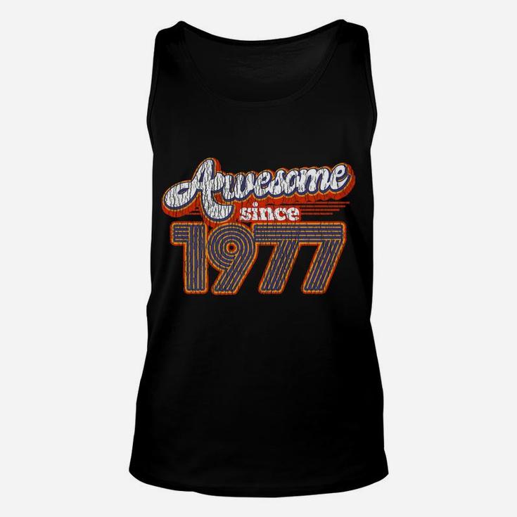 Vintage Awesome Since 1977 45th Birthday Gift 45 Years Old  Unisex Tank Top