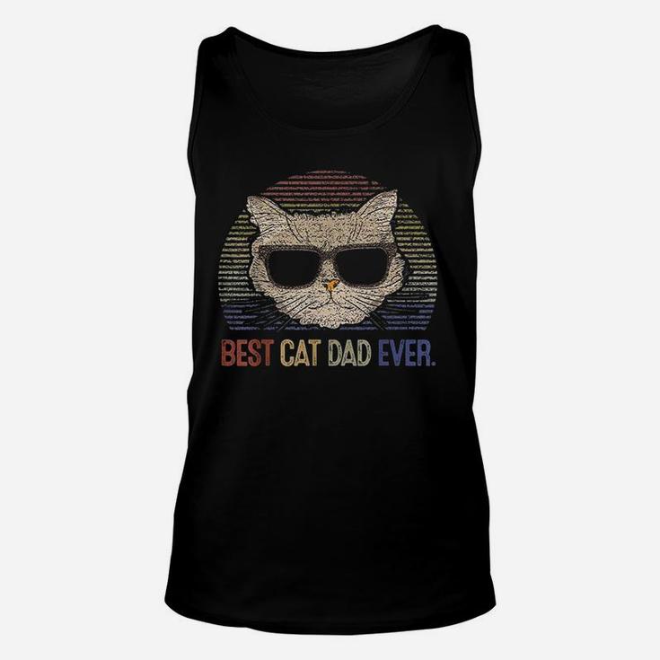 Vintage Best Cat Dad Ever Kitty Cats Lover Father Day Unisex Tank Top