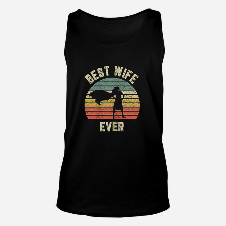 Vintage Best Wife Ever Holiday Gift Superhero Fun Graphic Unisex Tank Top