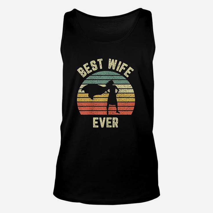Vintage Best Wife Ever Holiday Gift Superhero Fun Graphic Unisex Tank Top