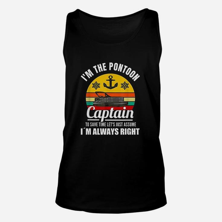 Vintage Boat Captain I Am Always Right Funny Gift Unisex Tank Top