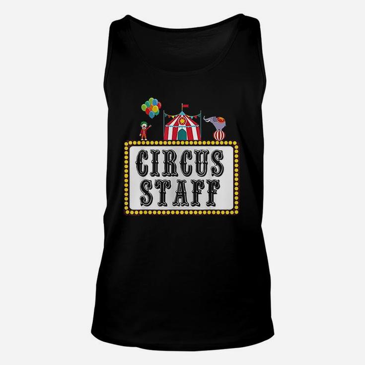 Vintage Circus Birthday Party Event Circus Staff Unisex Tank Top