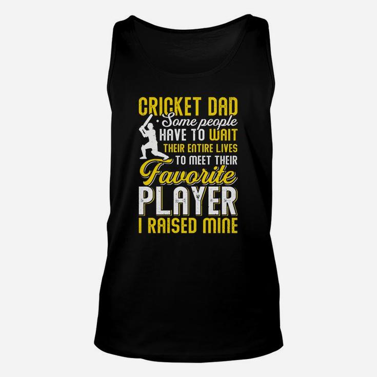 Vintage Cricket Dad, My Favorite Cricket Player Calls Me Son Funny Unisex Tank Top