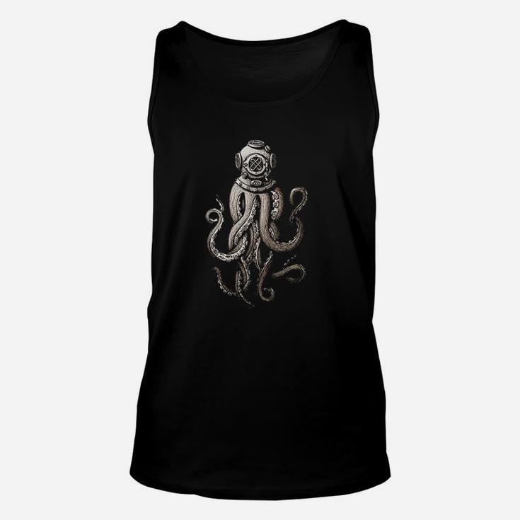 Vintage Deep Sea Divers Cthulhu Octopus Unisex Tank Top