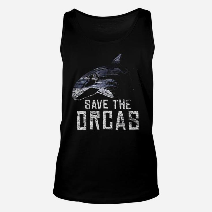 Vintage Earth Day Save The Orcas Unisex Tank Top