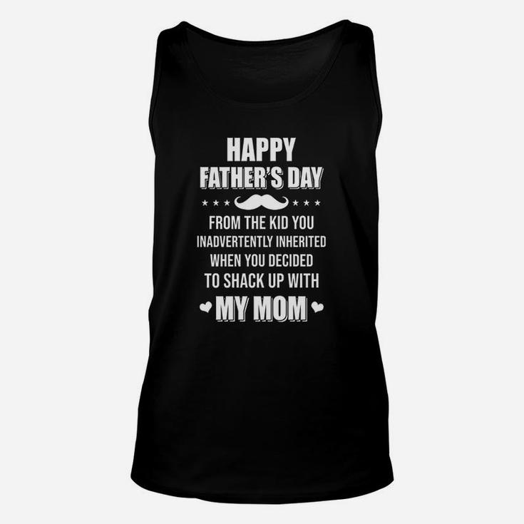 Vintage Happy Fathers Day From The Kid Bonus Step Dad Gift Unisex Tank Top