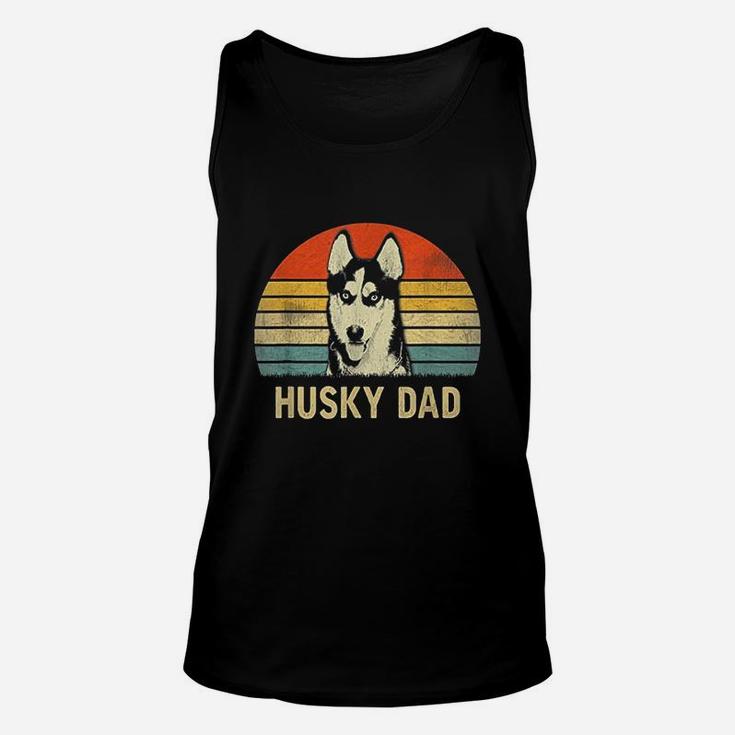 Vintage Husky Dad Fathers Day Gifts Unisex Tank Top