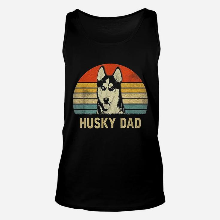 Vintage Husky Dad Fathers Day Unisex Tank Top