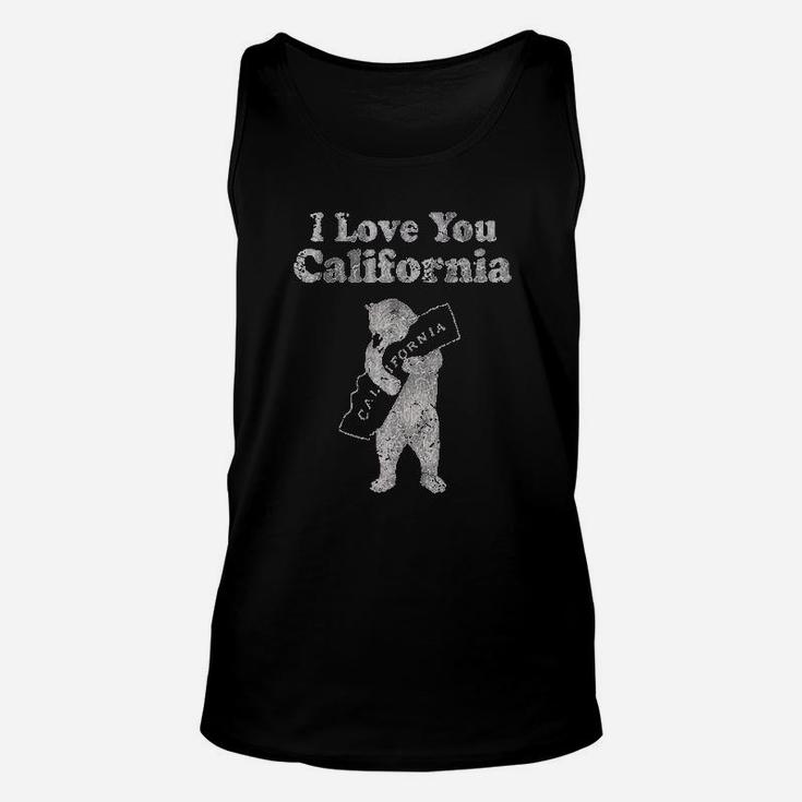 Vintage I Love You California Bear Home Love Unisex Tank Top