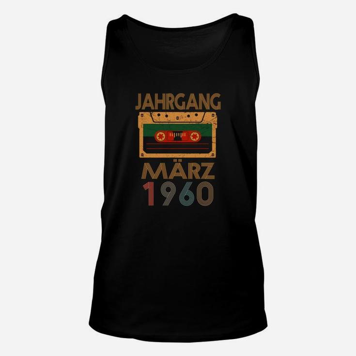 Vintage Kassette 1960 Geburtstags-Unisex TankTop für März Jahrgänge