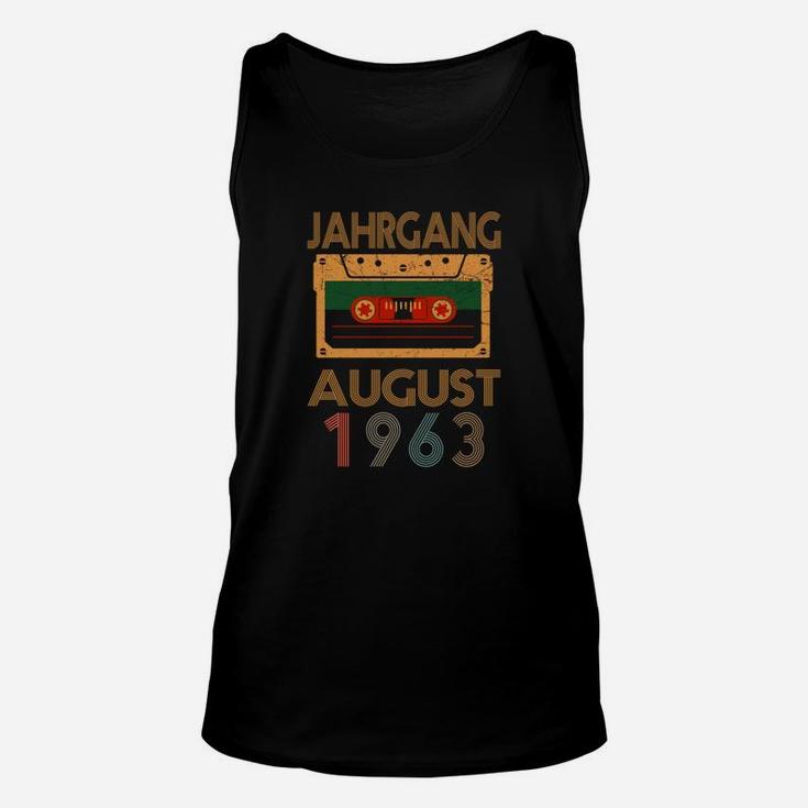 Vintage Kassettentape 1963 Unisex TankTop, Retro Geburtstags-Unisex TankTop für August