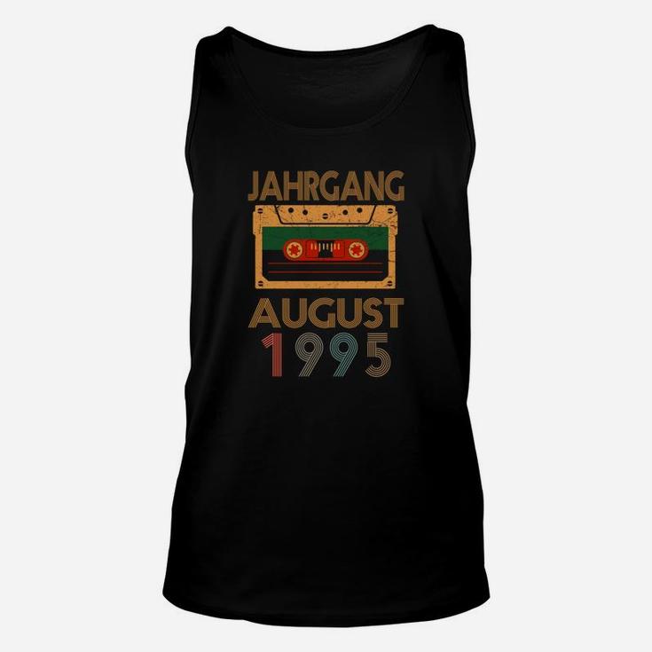 Vintage Kassettentape 1995 Geburtstag Unisex TankTop, Retro Look für August