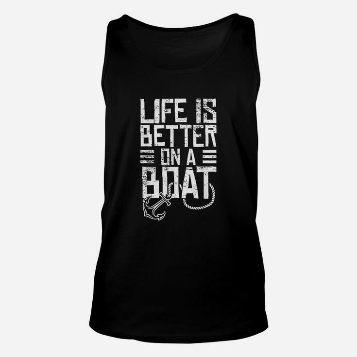 Vintage Life Is Better On A Boat Gift Unisex Tank Top