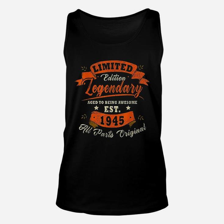Vintage Made In 1945 77th Birthday Gifts For 77 Years Old  Unisex Tank Top