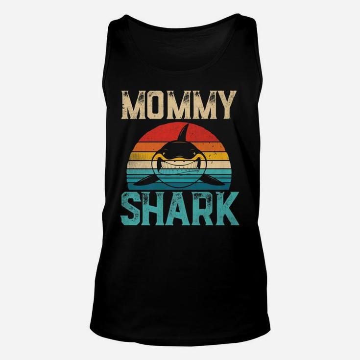 Vintage Mommy Shark Mommy Gift Halloween Christmas Unisex Tank Top