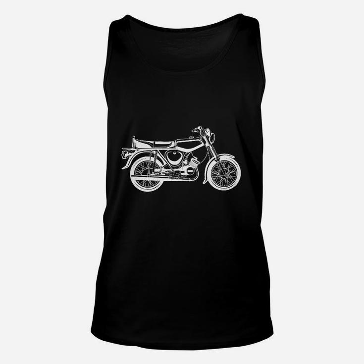 Vintage Motorrad Herren Unisex TankTop in Schwarz, Retro Biker Tee