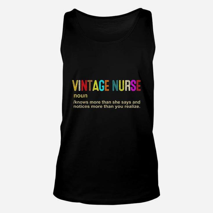 Vintage Nurse Noun-funny Nurse Unisex Tank Top