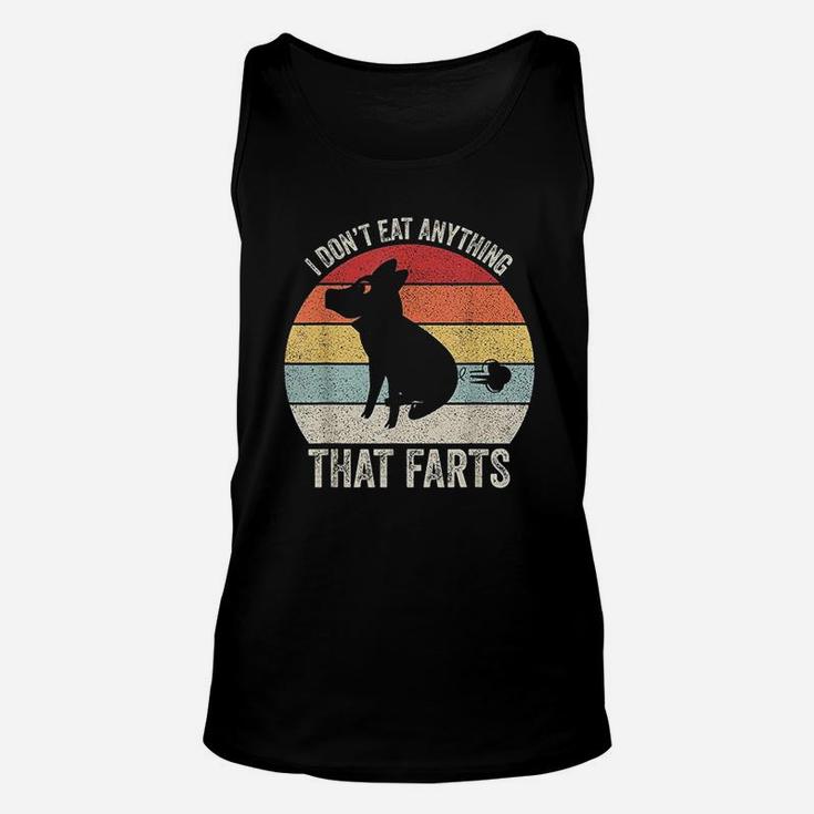 Vintage Retro I Dont Eat Anything That Farts Vegetarian Unisex Tank Top