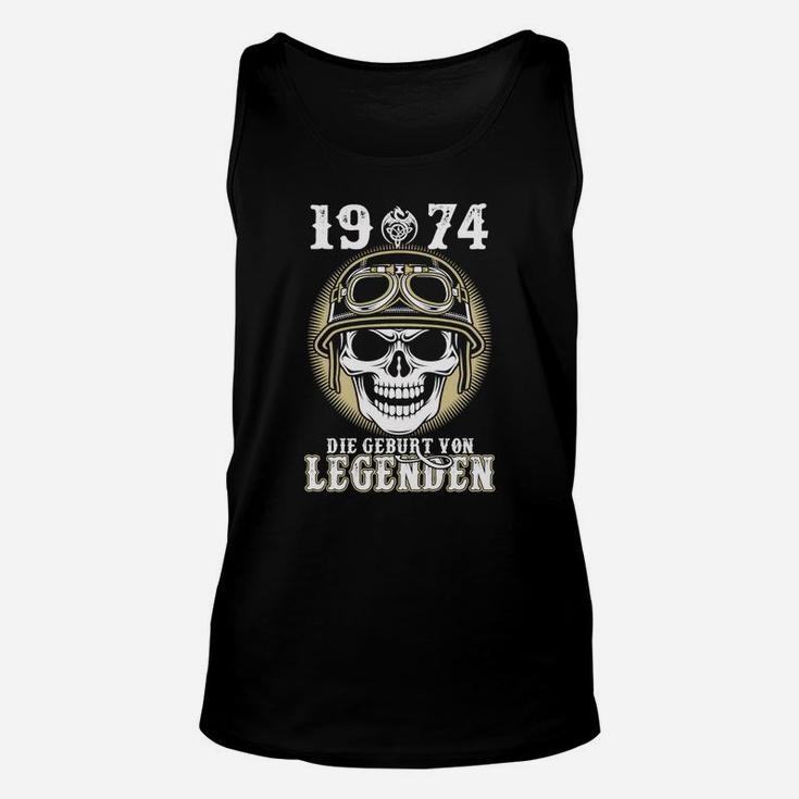 Vintage Schädel 1974 Legendengeburt Unisex TankTop, Retro Design