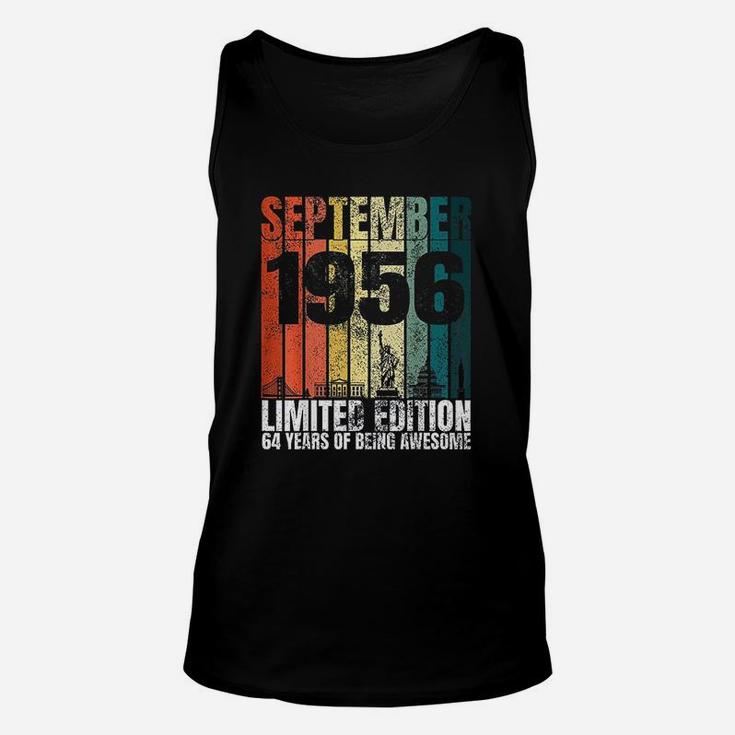 Vintage September 1956 Bday Gifts 66 Years Old 66th Birthday  Unisex Tank Top