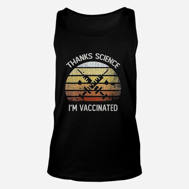 Vintage Thanks Science I Am Vaccinated Unisex Tank Top