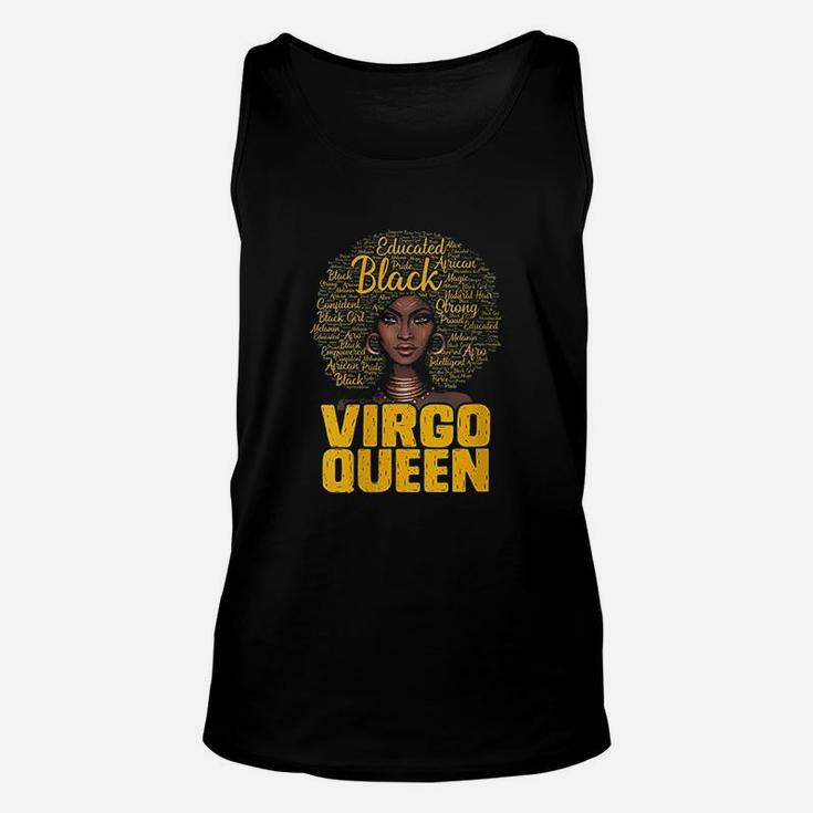 Virgo Queen Black Woman Afro African American Unisex Tank Top