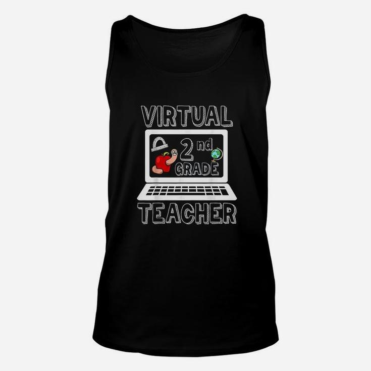 Virtual Second Grade Teacher Online Learning Back To School Unisex Tank Top