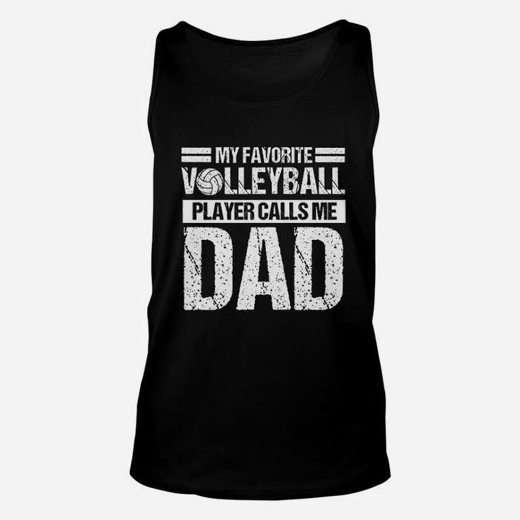 Volleyball Player Calls Dad Fathers Day Gift From Son Unisex Tank Top