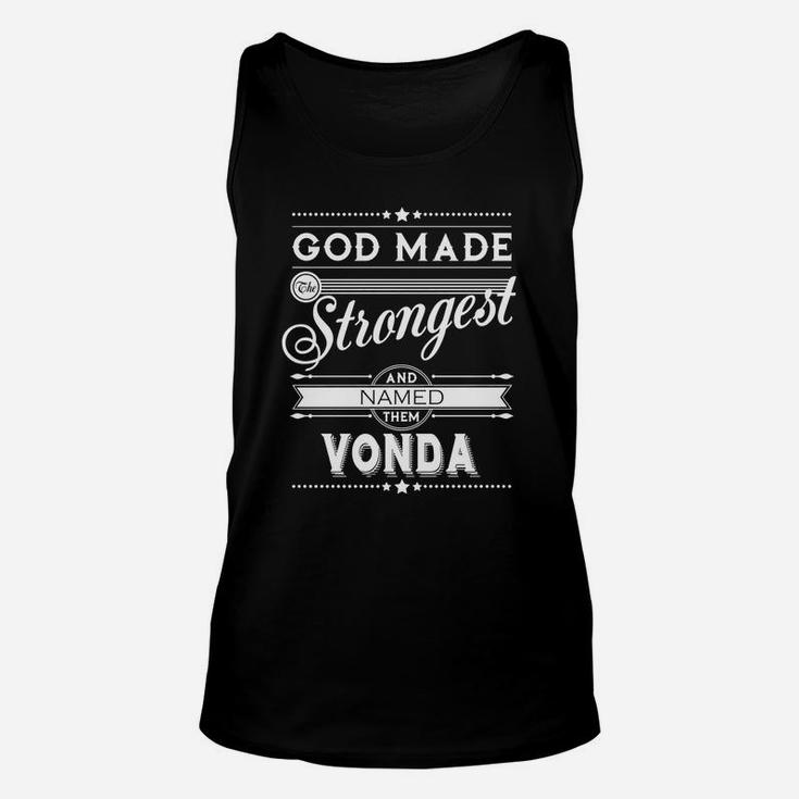 Vonda Name Shirt, Vonda Funny Name, Vonda Family Name Gifts T Shirt Unisex Tank Top