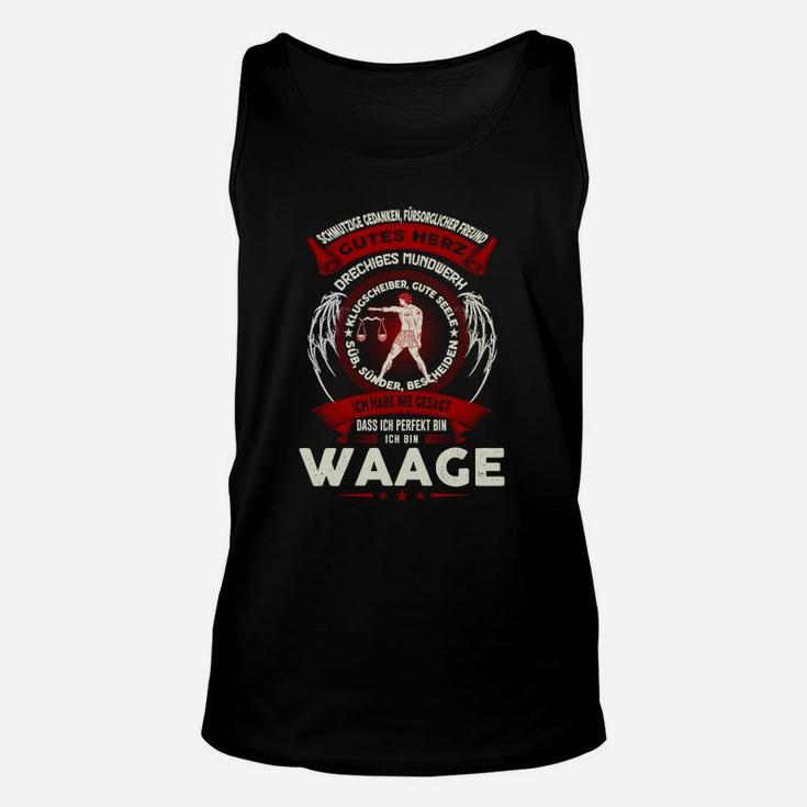 Waage Sternzeichen Geburtstag Unisex TankTop, Merkmale Design