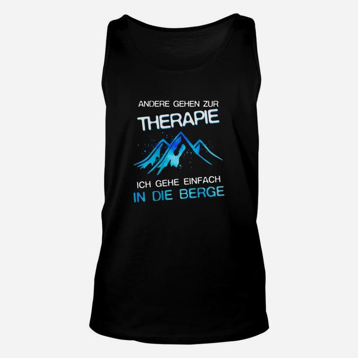 Wanderlust Therapie Ersatz Unisex TankTop, Berge statt Couch Motiv