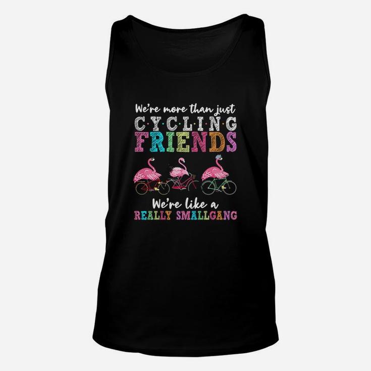 We Are More Than Just Cycling Friends Bike Flamingo Unisex Tank Top