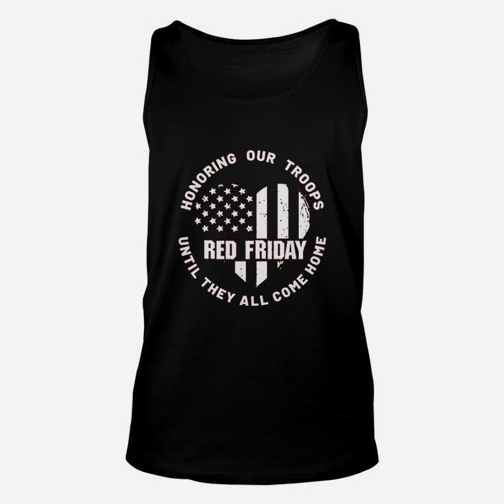 Wear Red On Friday - Us Military Pride And Support Unisex Tank Top