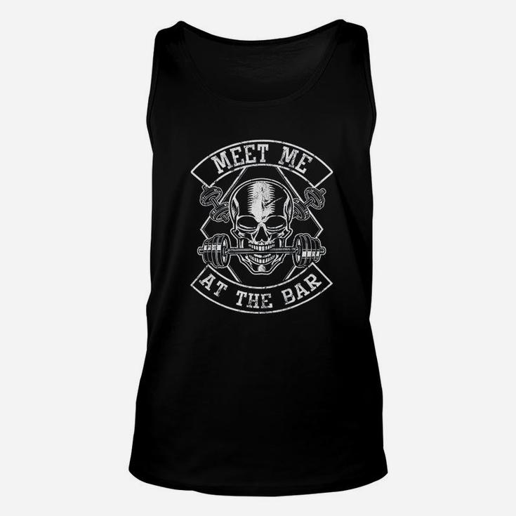 Weightlifting Bodybuilding Meet Me At The Bar Powerlifting Unisex Tank Top