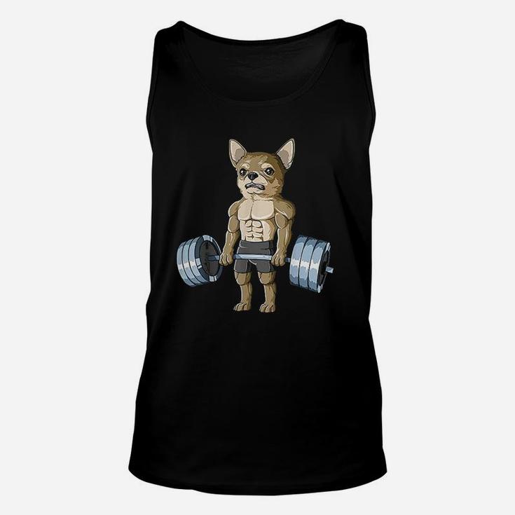 Weightlifting Chihuahua Deadlifting Chihuahua Powerlifting Unisex Tank Top