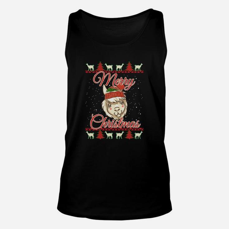 Weihnachts-Unisex TankTop, Merry-Christmas-Schriftzug mit festlichem Design