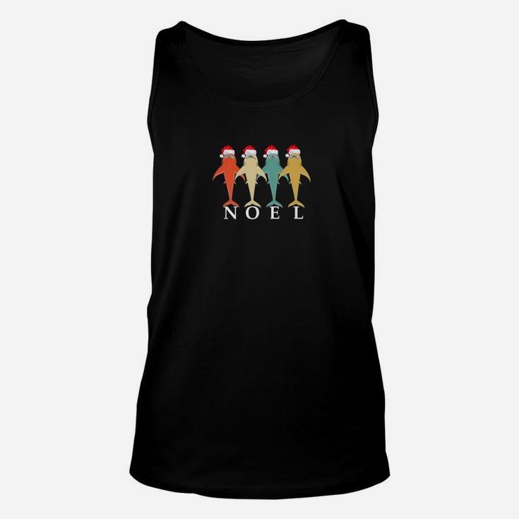 Weihnachtshai Noel Retro Unisex TankTop im Vintage-Stil, Urlaubsdesign