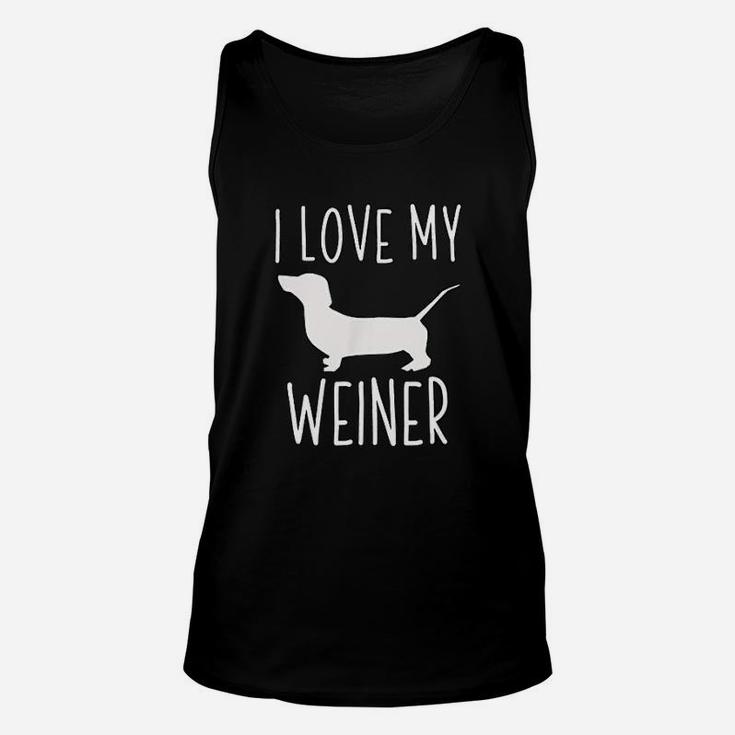Weiner Dog I Love My Weiner Unisex Tank Top