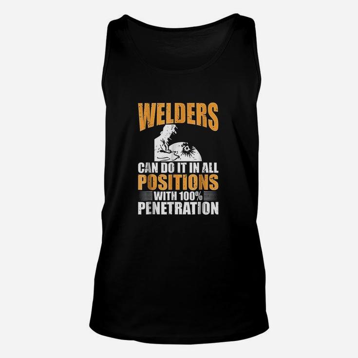 Welders Can Do It In All Positions Funny Welder Unisex Tank Top