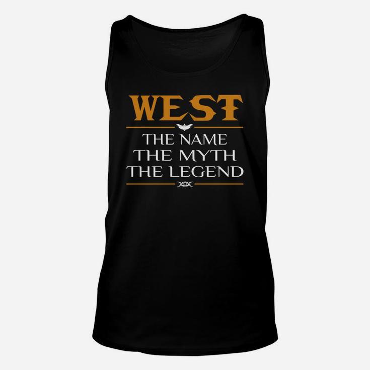 West Legend Name West Unisex Tank Top