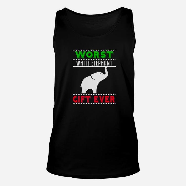 White Elephant Funny Worst Ever Gift Christmas Gifts Unisex Tank Top