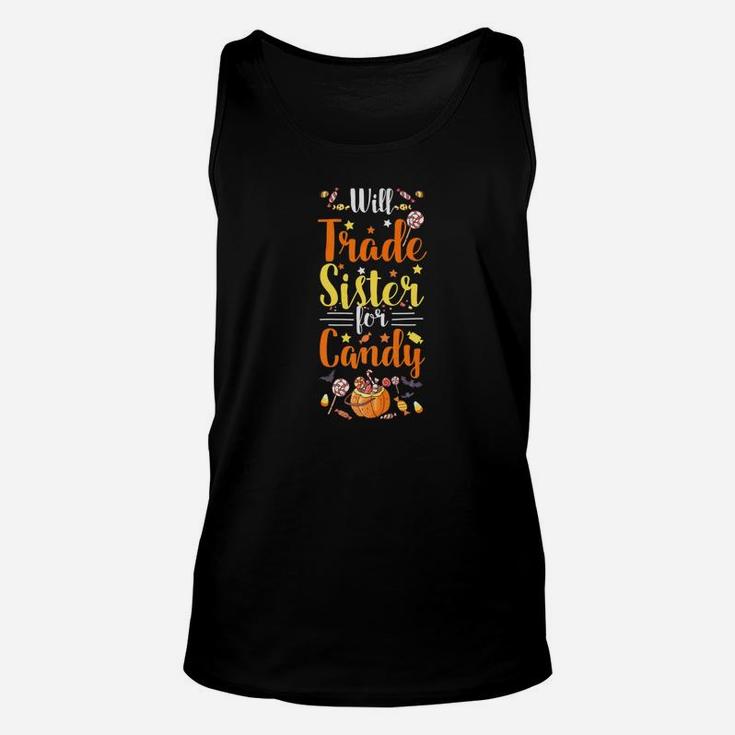 Will Trade Sister For Candy Toddler Boys Halloween Unisex Tank Top