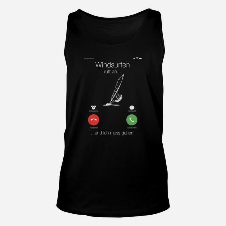 Windsurfen Anrufbeantworter Unisex TankTop, Lustiges Design für Wassersport